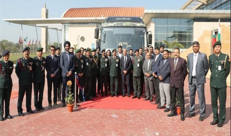 Indian Army Welcome 6 Electric Buses And Identifies 29 stations for Electric Vehicle Infrastructure