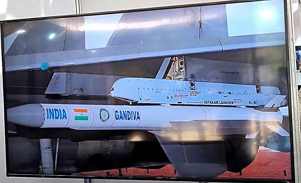 India Unveils 'Gandiva' Long-Range Beyond-Visual-Range (BVR) Missile