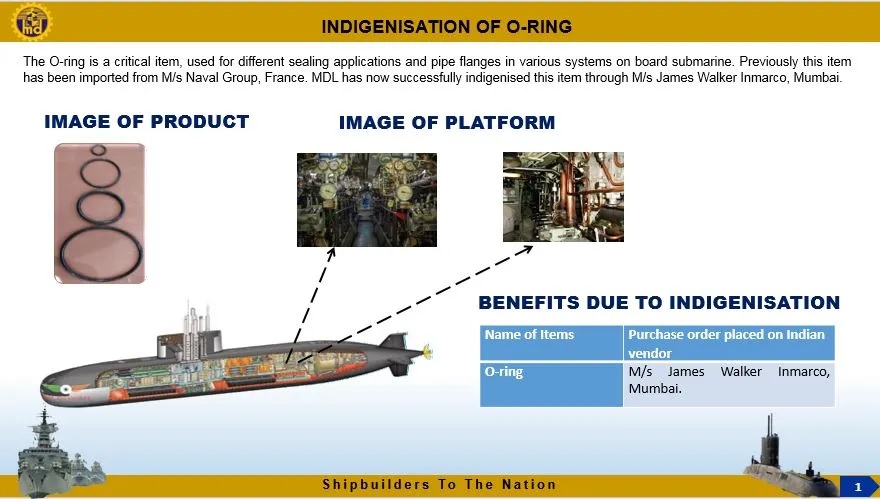 MDL Achieves Major Milestone in Submarine Tech with Successful Indigenization of O-Rings