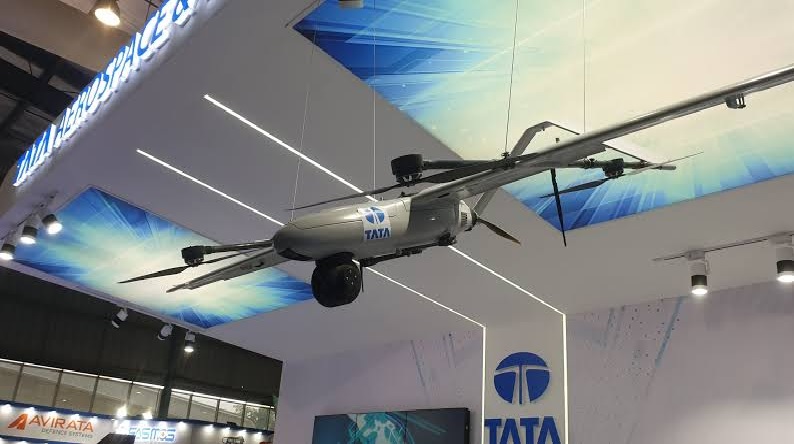 TATA Advanced Systems Unveils 250 Km-Range Loitering Suicide Drone for LAC Operations