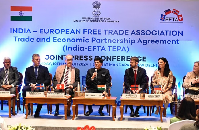 India Signs $100bn Free Trade Deal with European EFTA Bloc