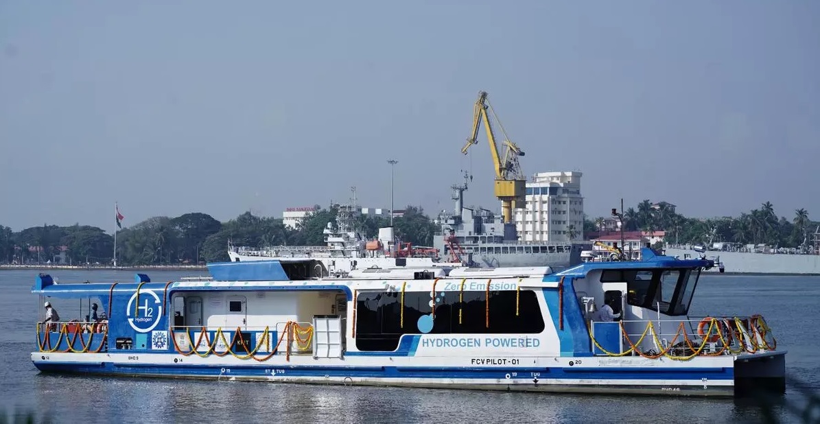 PM Modi launches India's First Indigenous Green Hydrogen Fuel Cell inland Waterway Vessel