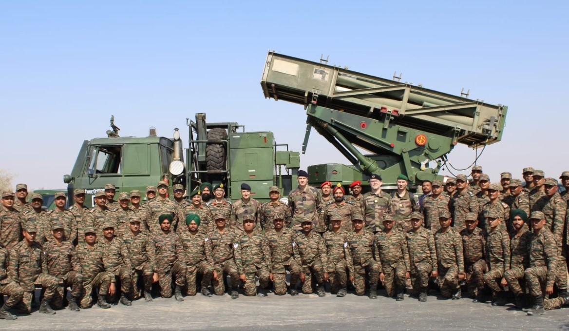 India's Defense Prowess Shines in Pinaka MLRS Live Demo for French Chief