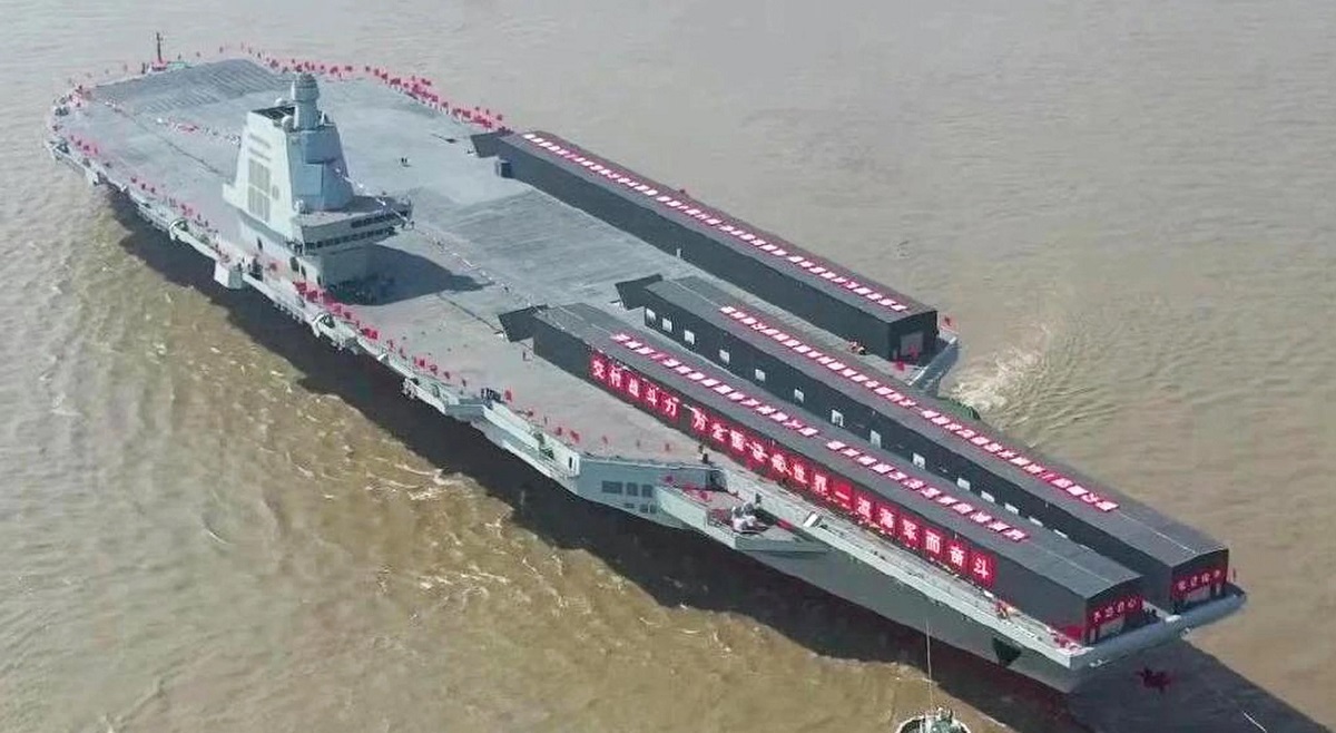 China New Fujian Super-Carrier Conducts First Sea Trials