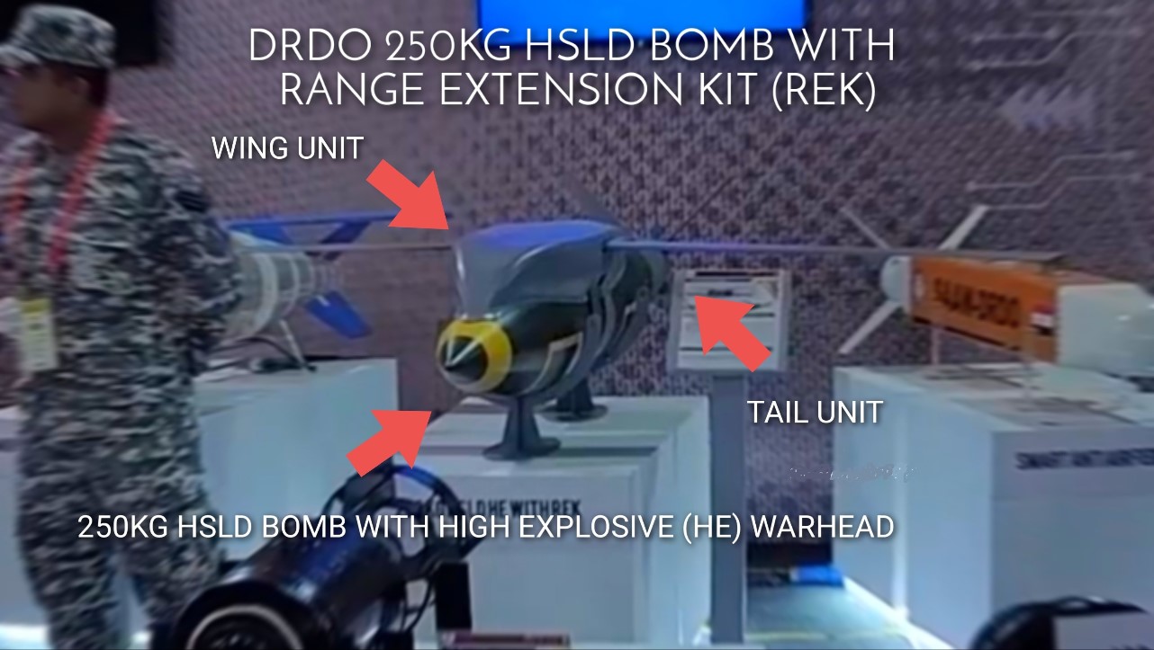 India's DRDO Unveils Enhanced New 250kg HSLD Bomb with Range Extension Kit  During Bharat Shakti Exercise