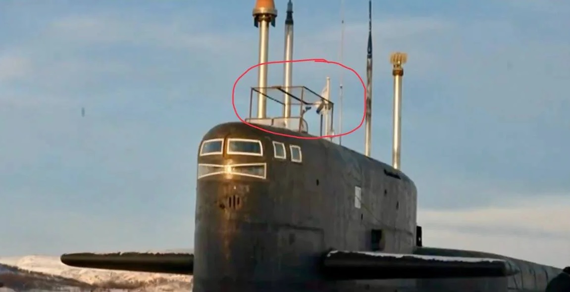 Russian Submarine Equipped with 'Cope Cage' Unusual Defense Against Drones