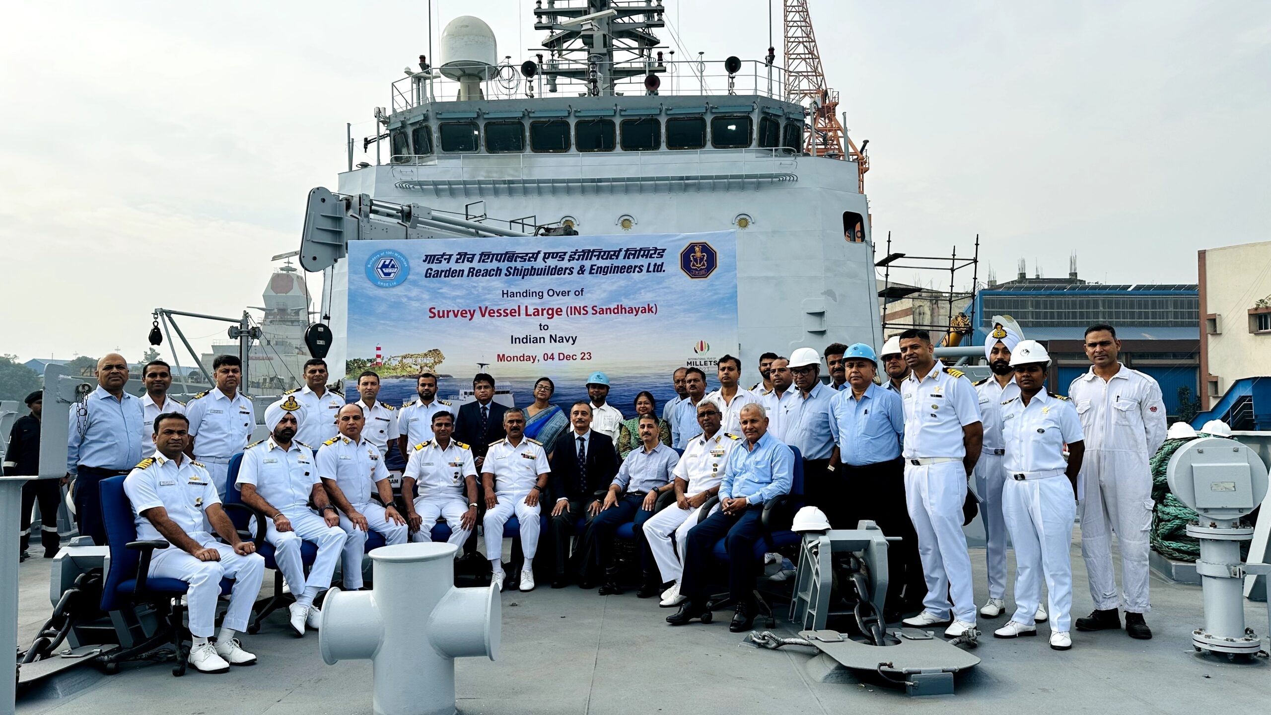 GRSE Delivers India "largest-ever" Survey Vessel to Navy 