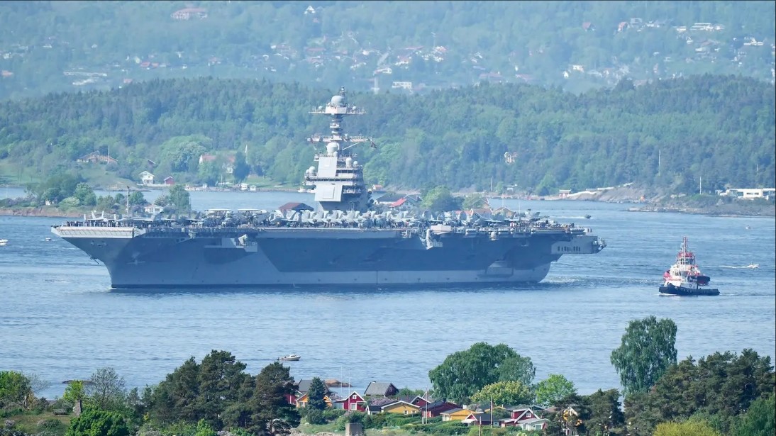 World Largest Aircraft Carrier "USS Gerald R. Ford" Arrives in Greece