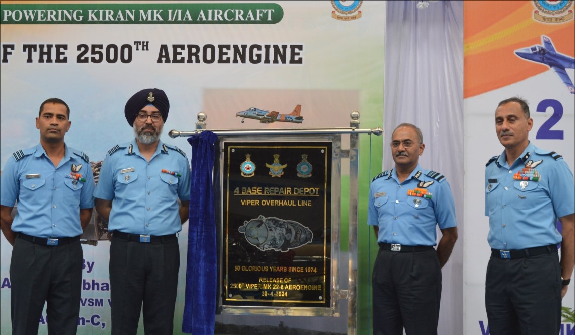 Indian Air Force Marks Milestone Overhauls 2500th Viper 22-8 Aero Engine at BRD Kanpur