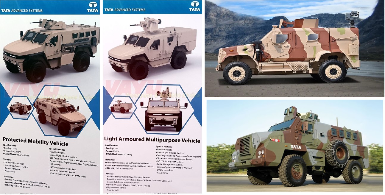 Tata Unveils Protected Mobility Vehicle  and Light Armoured Multipurpose Vehicle for Army