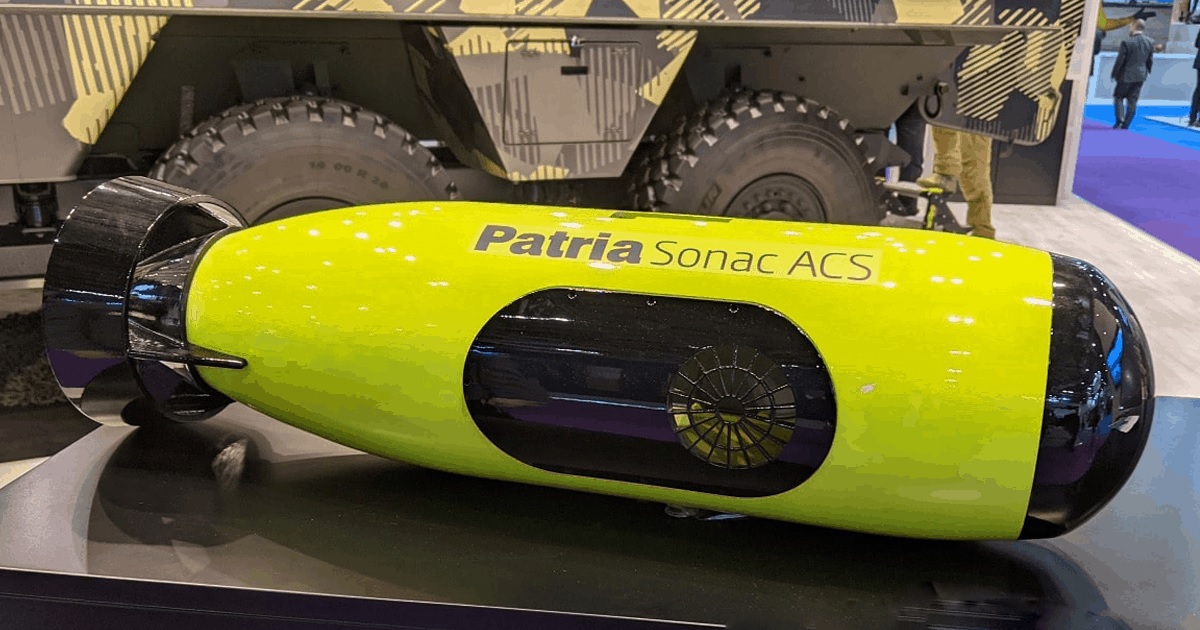 Patria Launches Advanced SONAC ACS Acoustic Mine Sweeping System at Eurosatory 2024