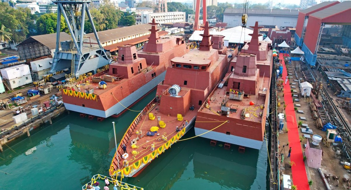 Cochin Shipyard Launches 3 Anti-Submarine Watercrafts for Indian Navy