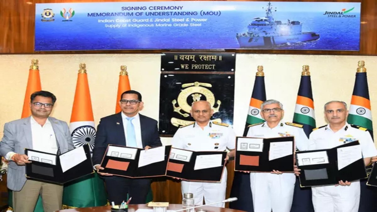 Indian Coast Guard Partners with Jindal Steel and Power to Strengthen Indigenous Shipbuilding