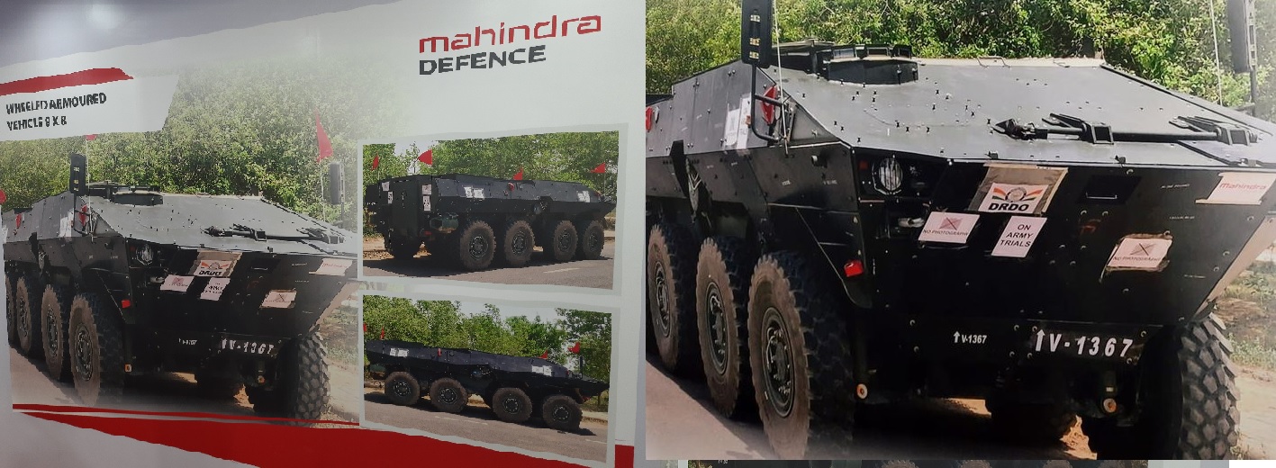 Mahindra-DRDO 8x8 Wheeled Armored Amphibious Platform  Protype Under Trials.
