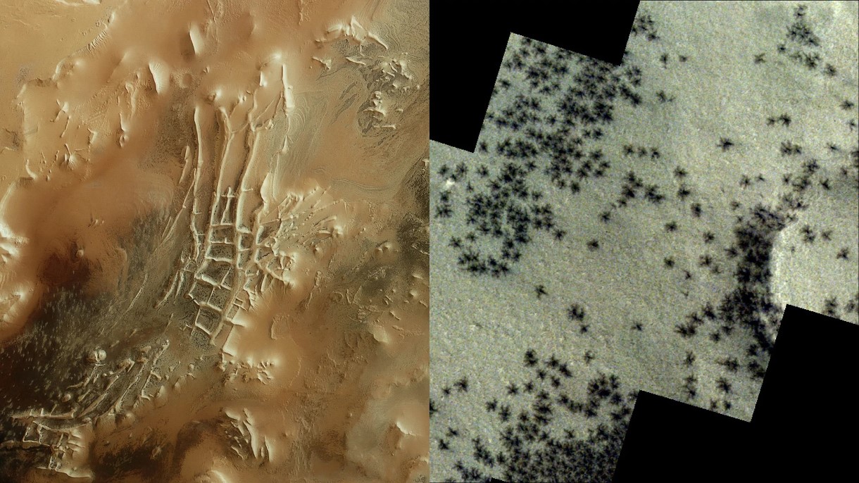 Satellites Spot Emergence of Spider-Like Features across Mars' Inca City 