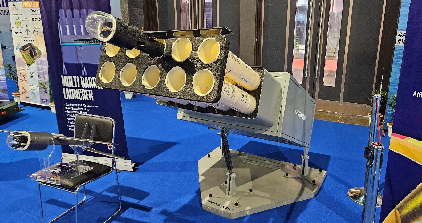 Artemon Aerospace Unveils Multi-Barrel Loitering Munition Compatible with Indian Navy’s P-8I Aircraft at Swavlamban 2024