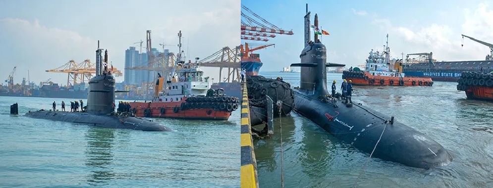 Indian Submarine INS Karanj Docks in Colombo Ahead of Sri Lanka’s Independence Day  celebrations