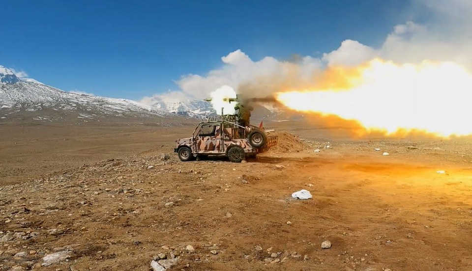 Indian Army's Trishakti Corps Conducts Anti-Tank Guided Missile Firing Exercise in Sikkim