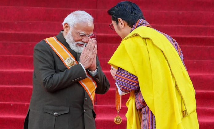 Prime Minister Narendra Modi Honored with Bhutan's Highest Civilian Award, 'Order of the Druk Gyalpo